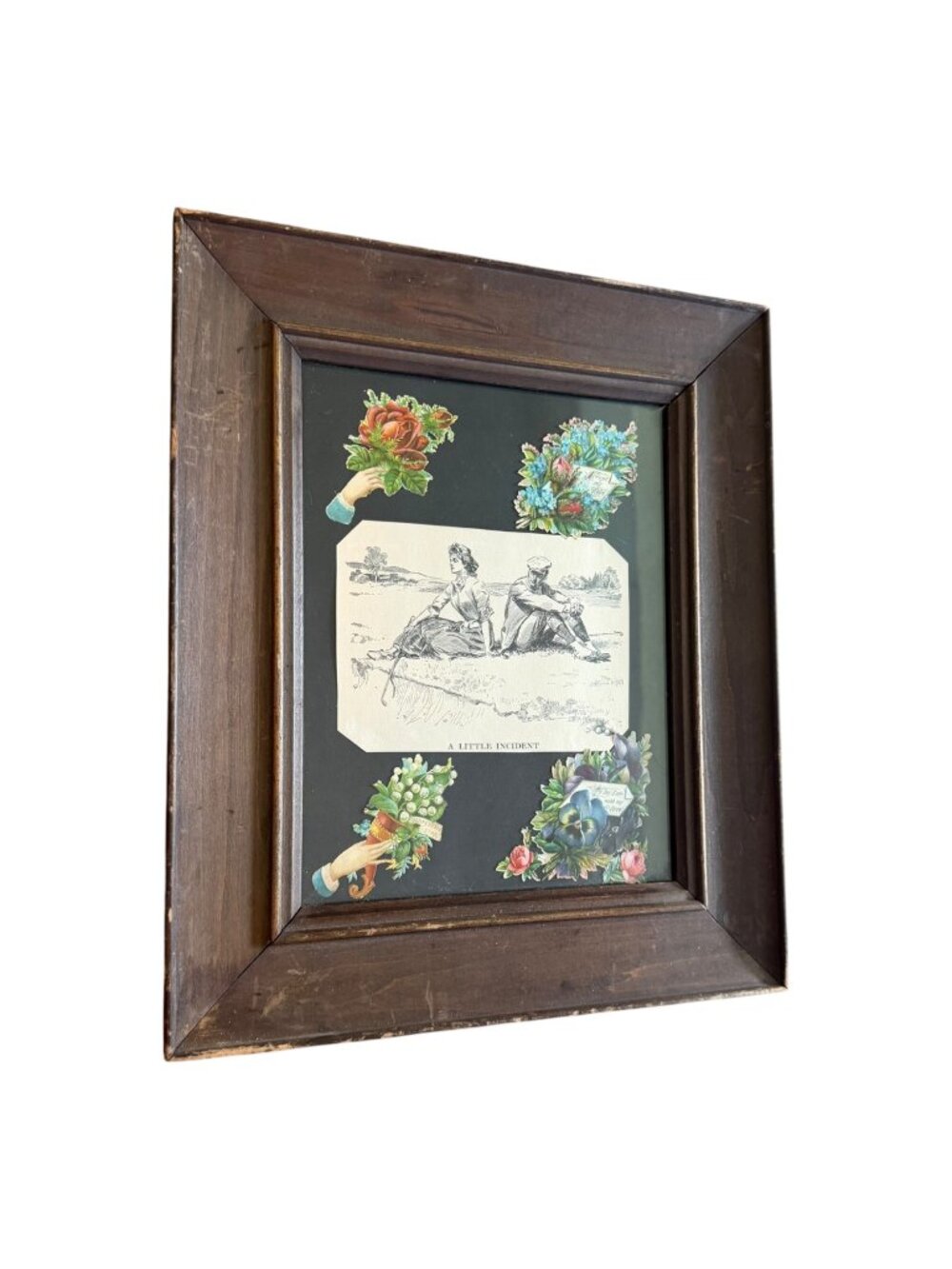 Vintage A Little Incident Victorian Decoupage  Rustic Elegance Wall Art
